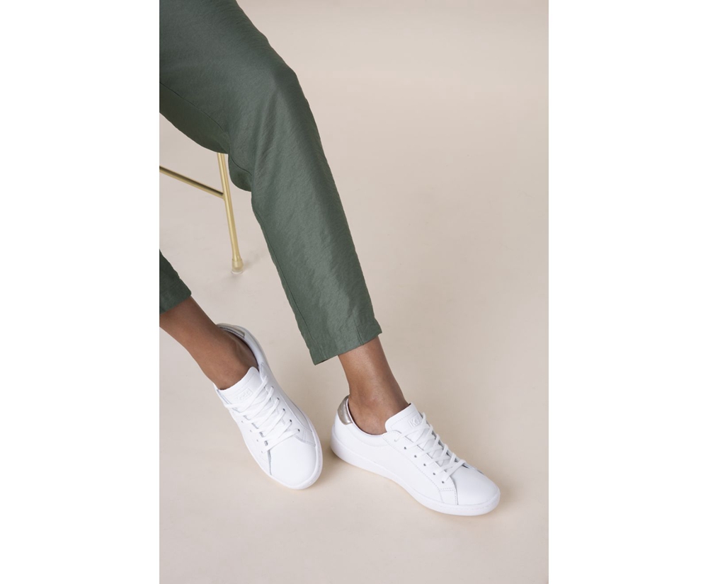 Keds Sneakers White - Ace Leather - Womens JFWKDY-861